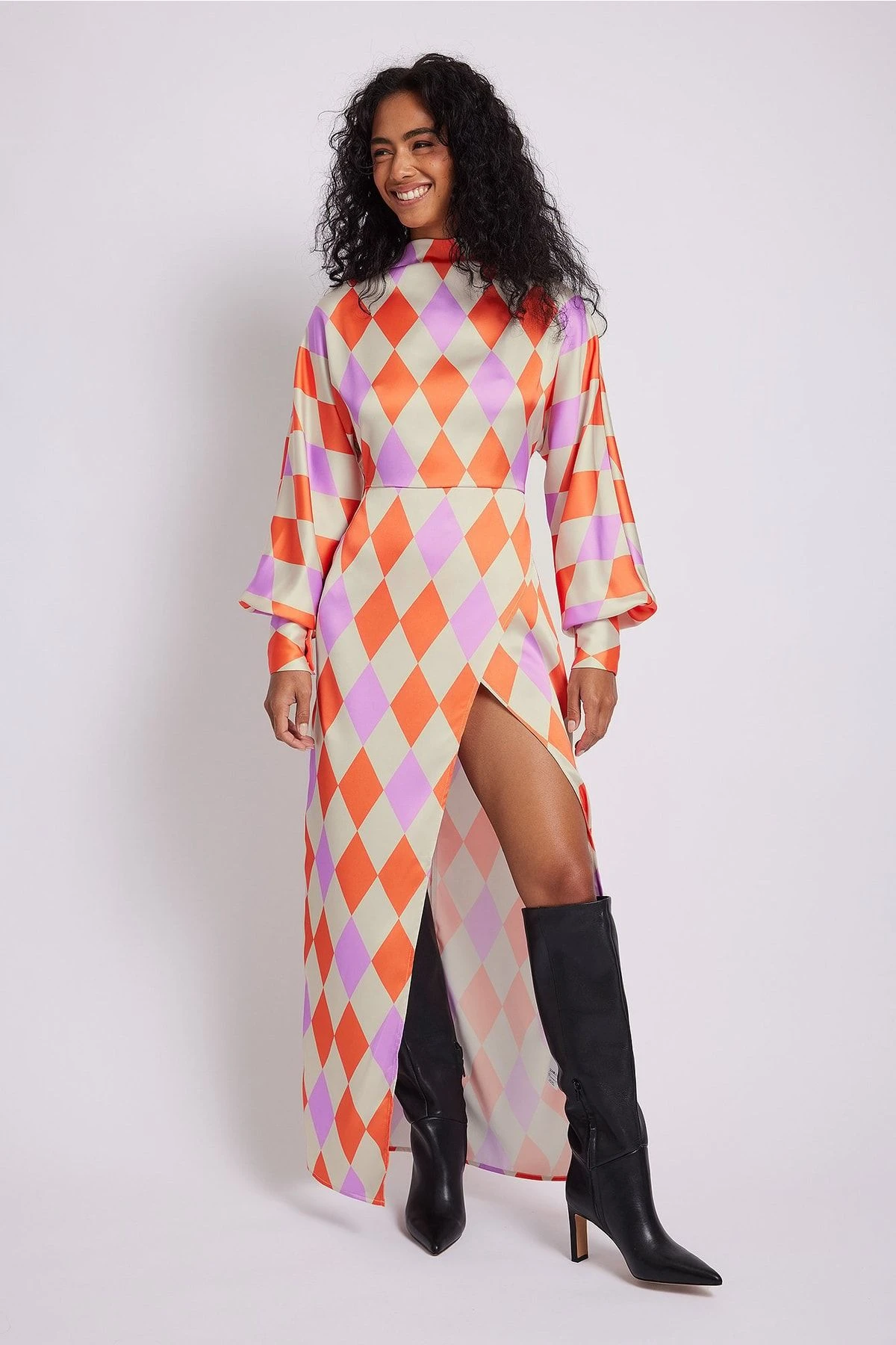 NA-KD Kleid - Mehrfarbig - Asymmetrisch Damen Kleider 729451941