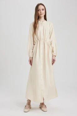 Defacto Kleid - Beige - A-Linie Damen Kleider 741364223