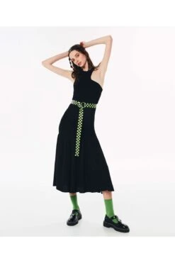 Twist Kleid - Schwarz - A-Linie