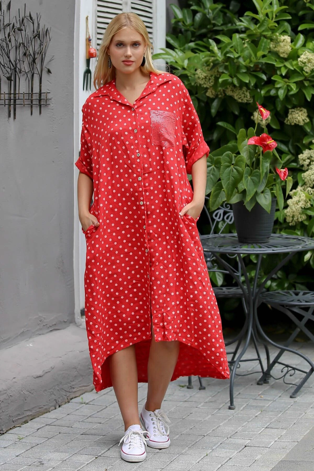 Chiccy Kleid - Rot - A-Linie Damen Kleider 737562340 3 Chiccy Kleid - Rot - A-Linie Damen Kleider 737562340