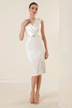 By Saygı Kleid - Ecru - A-Linie Damen Kleider 687869958