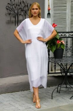 Chiccy Kleid - Weiß - A-Linie Damen Kleider 736816801