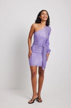 NA-KD Kleid - Lila - Bodycon Damen Kleider 695900748