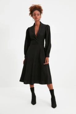 Trendyol Collection Kleid - Schwarz - Skater Damen Kleider 145338640