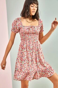 Bianco Lucci Kleid - Rosa - A-Linie Damen Kleider 261683330