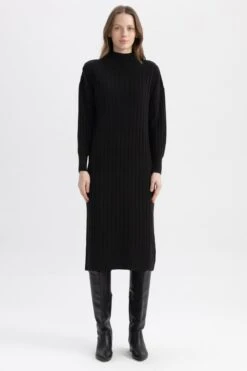 Defacto Kleid - Schwarz - A-Linie Damen Kleider 755139518