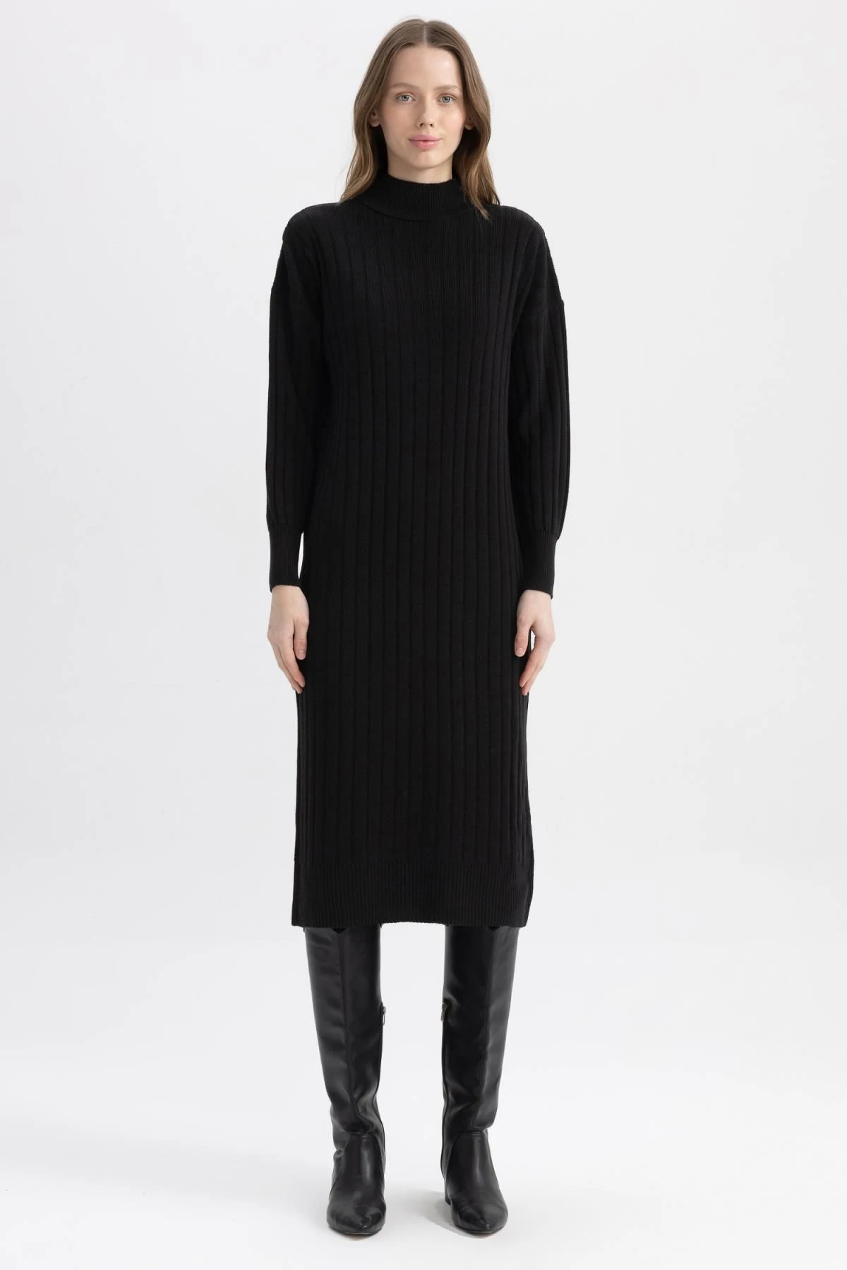 Defacto Kleid - Schwarz - A-Linie Damen Kleider 755139518 3 Defacto Kleid - Schwarz - A-Linie Damen Kleider 755139518