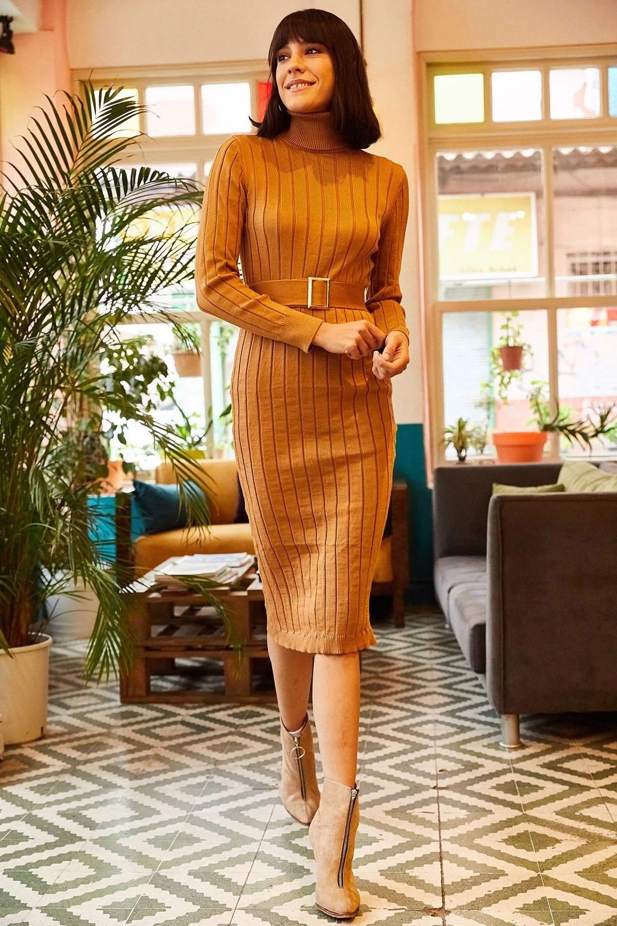 Olalook Kleid - Braun - Bodycon Damen Kleider 62341824 3 Olalook Kleid - Braun - Bodycon Damen Kleider 62341824