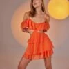 HOLLY LOLLY Kleid - Orange - Basic Damen Kleider 317475092