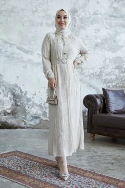 InStyle Kleid - Beige - A-Linie Damen Kleider 739429722