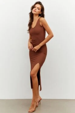 Cool & Sexy Kleid - Braun - Bodycon Damen Kleider 750030668