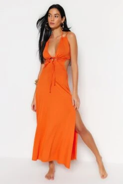 Trendyol Collection Kleid - Orange - Basic Damen Kleider 409054998 -KleidTraum Verkäufe 2 org zoom 123
