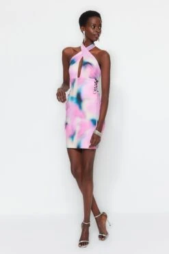 Trendyol Collection Kleid - Mehrfarbig - Bodycon Damen Kleider 381001075