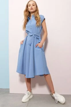 Trend Alaçatı Stili Kleid - Blau - Blusenkleid Damen Kleider 273778055 -KleidTraum Verkäufe 2 org zoom 15