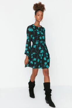 Trendyol Collection Kleid - Schwarz - Skater Damen Kleider 329263959