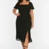 Trendyol Curve Große Größen In Kleid - Schwarz - A-Linie Damen Große Größen In Kleider 184541635 -KleidTraum Verkäufe 2 org zoom 283