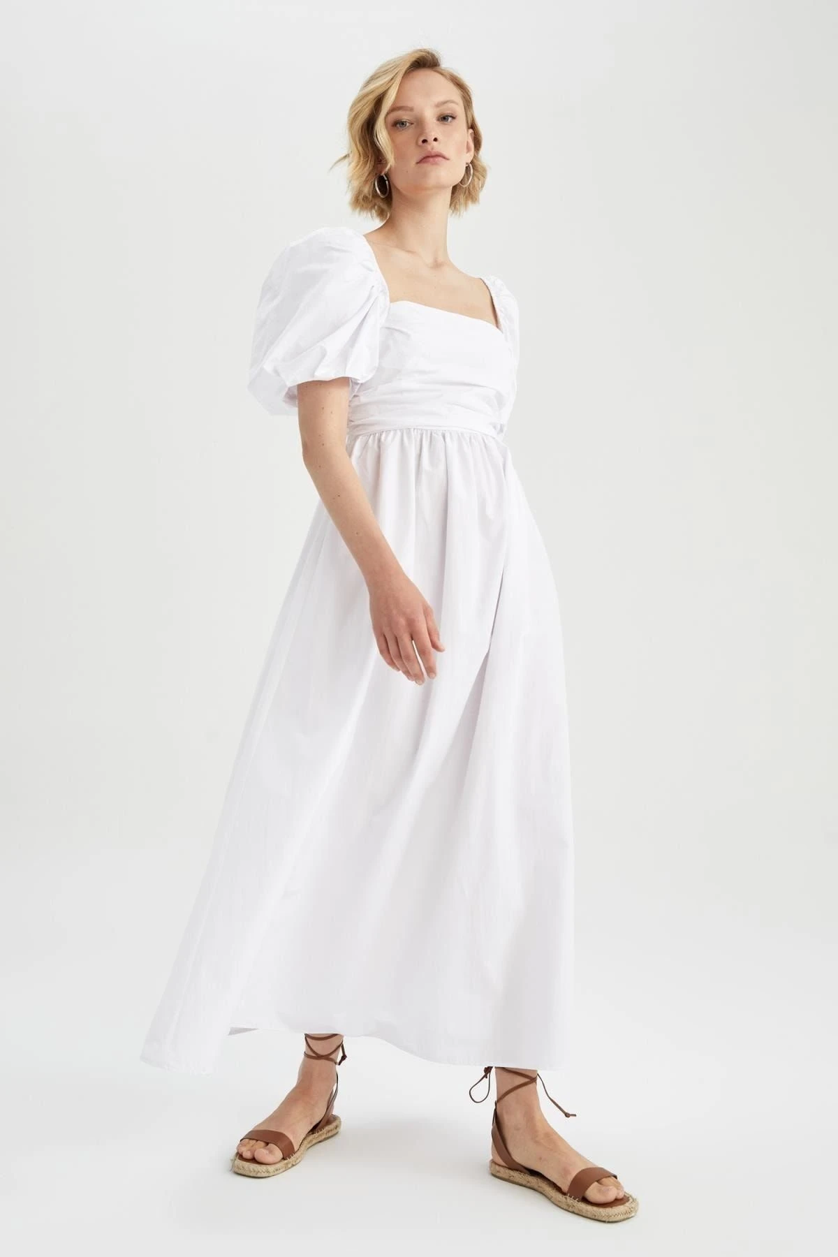 Defacto Kleid - Weiß - A-Linie Damen Kleider 314337078 4 Defacto Kleid - Weiß - A-Linie Damen Kleider 314337078 – Bild 2