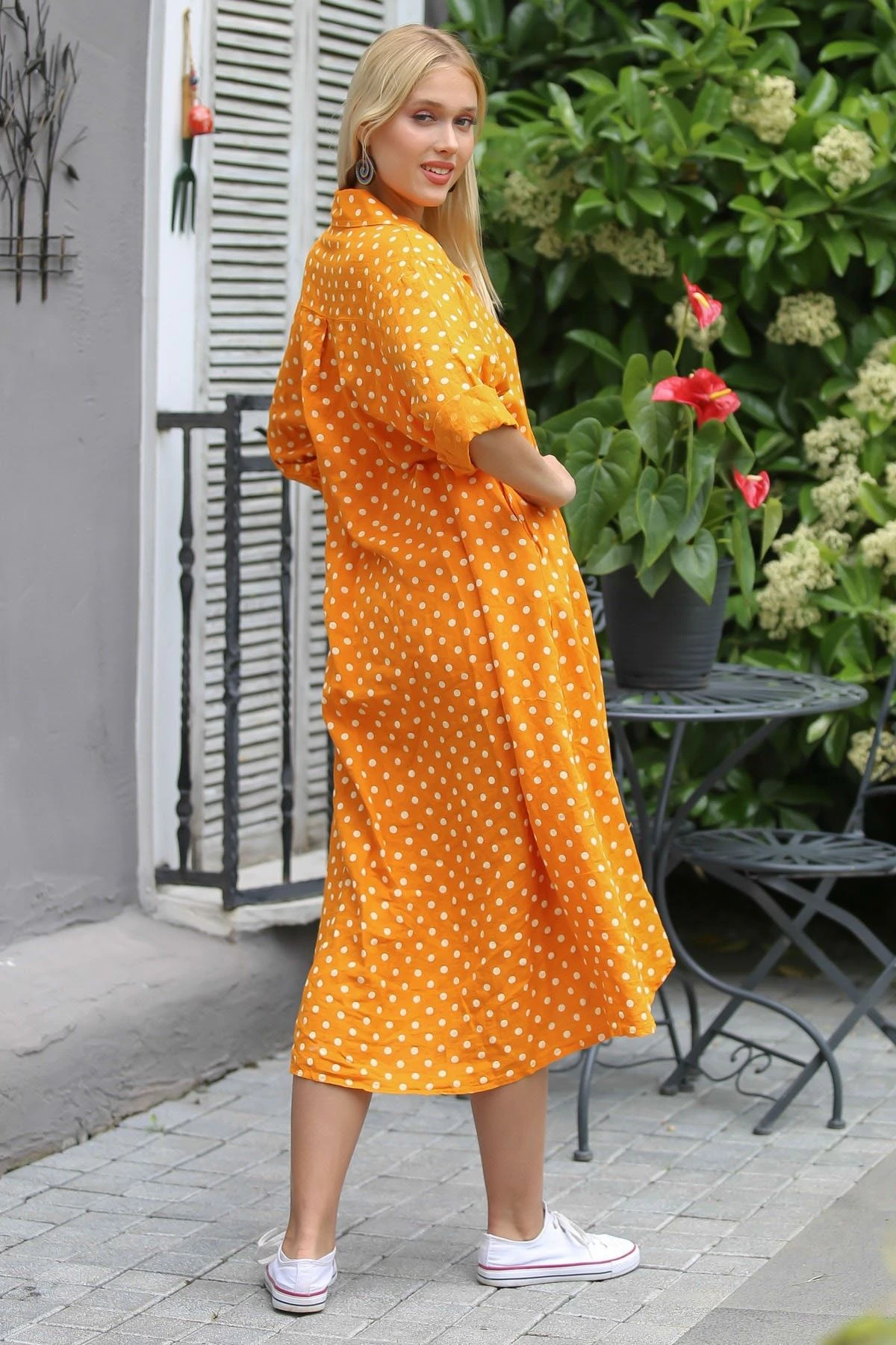 Chiccy Kleid - Orange - A-Linie Damen Kleider 736804471 4 Chiccy Kleid - Orange - A-Linie Damen Kleider 736804471 – Bild 2