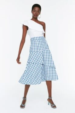 Trendyol Collection Kleid - Blau - A-Linie Damen Kleider 189348569