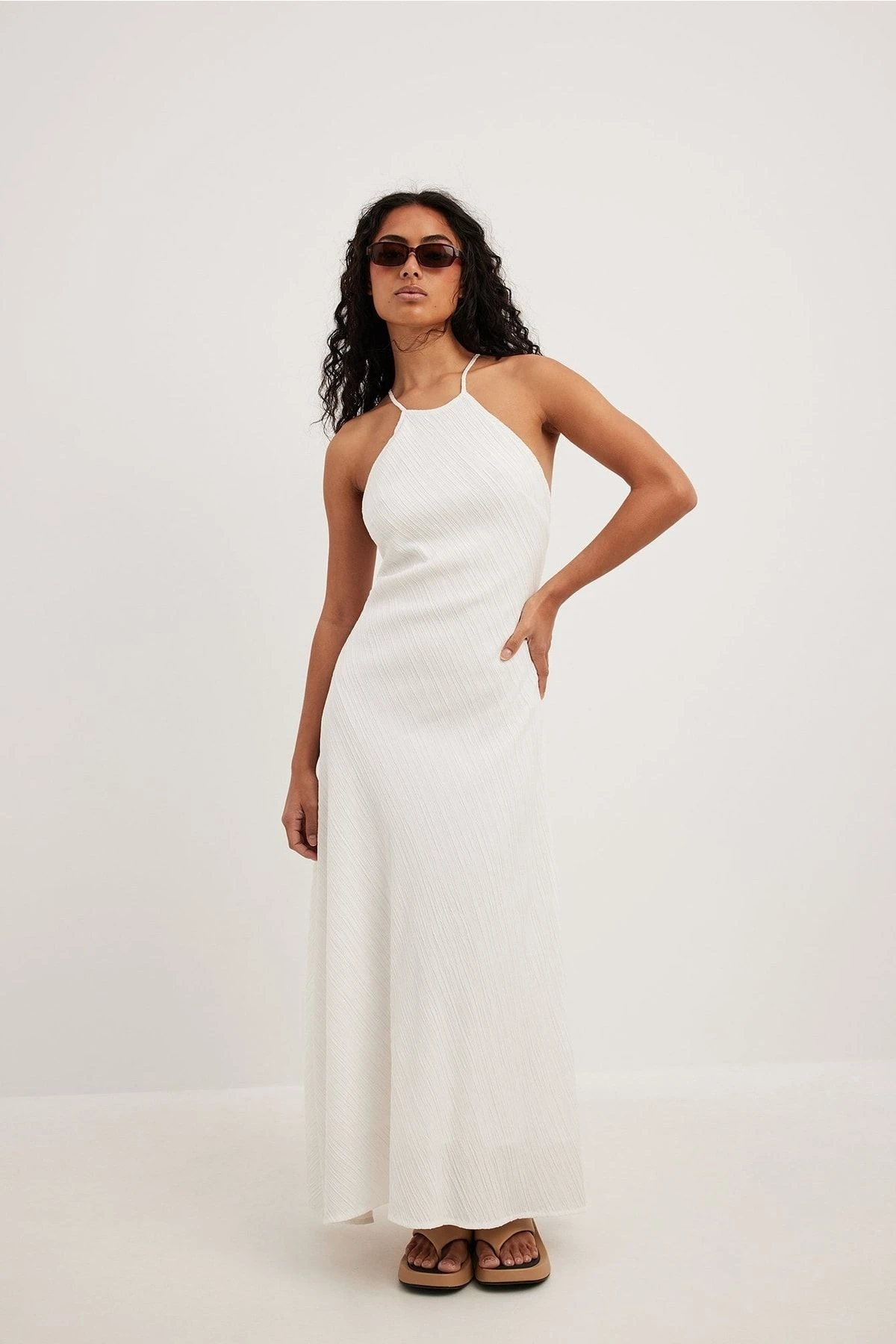 NA-KD Kleid - Weiß - Schulterfrei Damen Kleider 753066881 5 NA-KD Kleid - Weiß - Schulterfrei Damen Kleider 753066881 – Bild 3