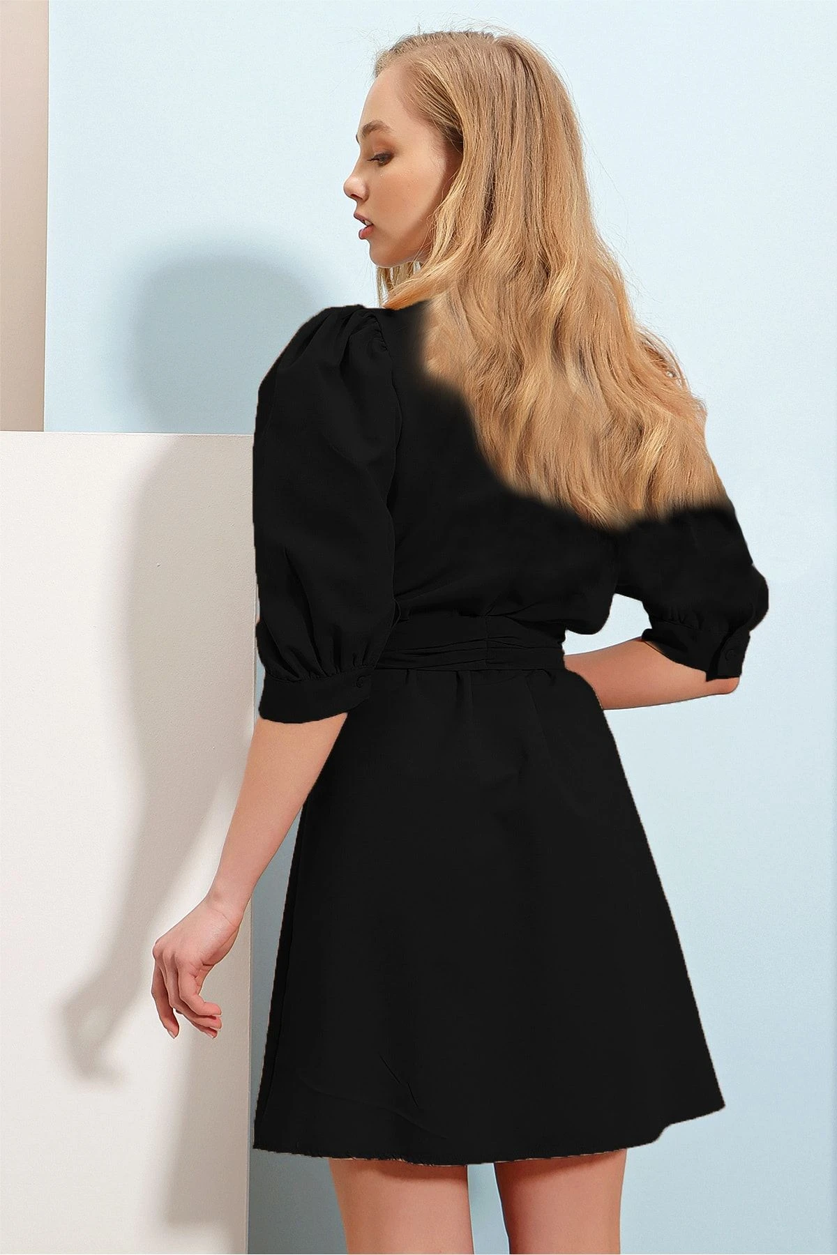 Trend Alaçatı Stili Kleid - Schwarz - A-Linie Damen Kleider 273778107 4 Trend Alaçatı Stili Kleid - Schwarz - A-Linie Damen Kleider 273778107 – Bild 2