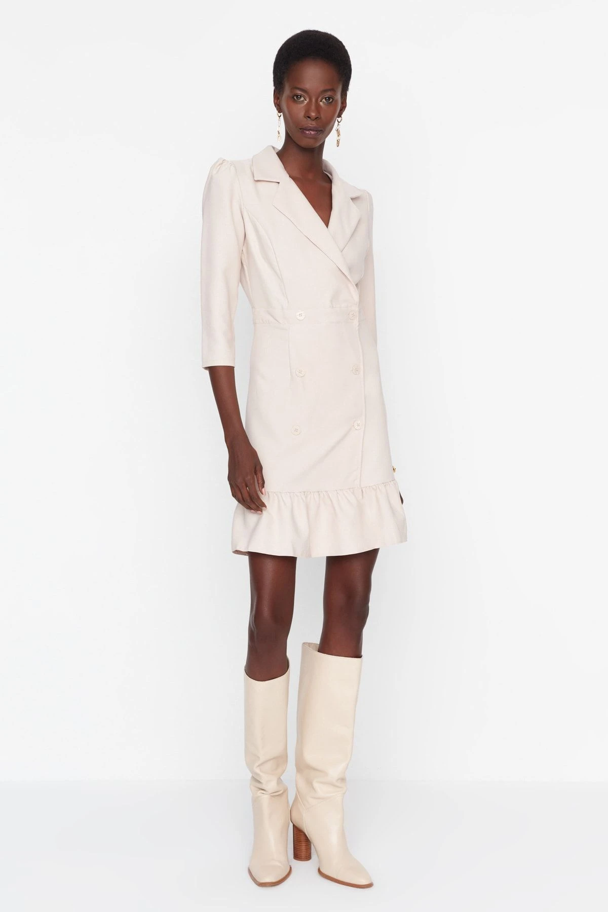 Trendyol Collection Kleid - Grau - Blazerkleid Damen Kleider 34498175 4 Trendyol Collection Kleid - Grau - Blazerkleid Damen Kleider 34498175 – Bild 2