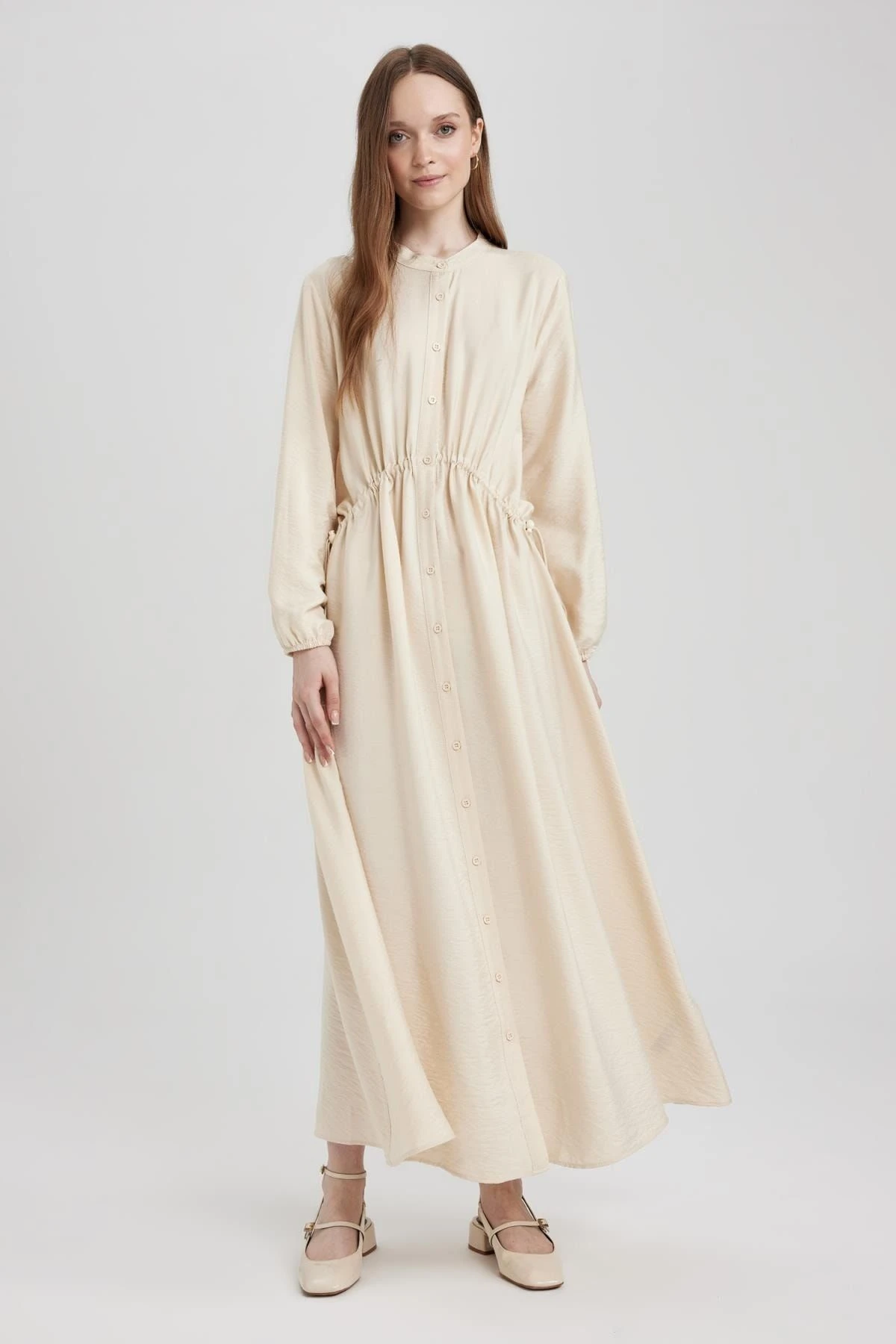 Defacto Kleid - Beige - A-Linie Damen Kleider 741364223 5 Defacto Kleid - Beige - A-Linie Damen Kleider 741364223 – Bild 3