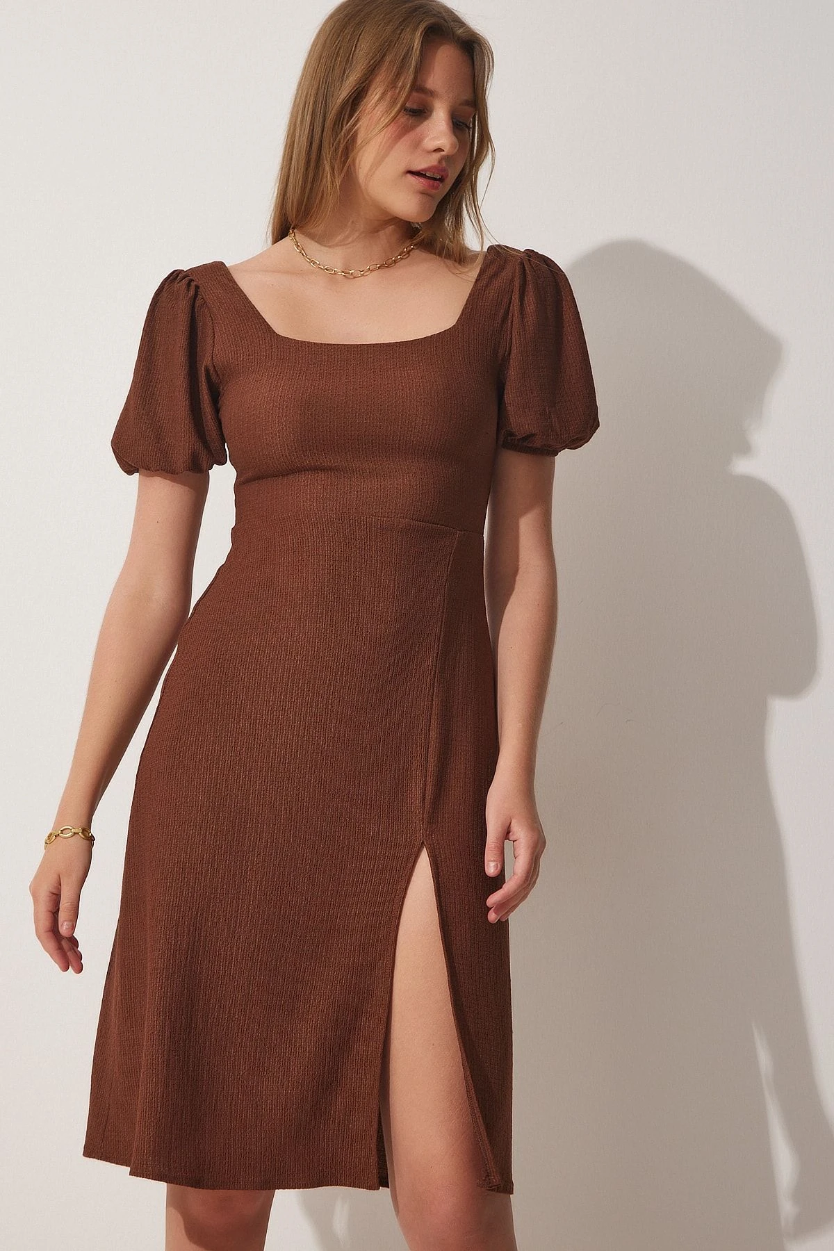 Happiness İstanbul Kleid - Braun - Wickelschnitt Damen Kleider 727835756 4 Happiness İstanbul Kleid - Braun - Wickelschnitt Damen Kleider 727835756 – Bild 2