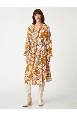 Koton Kleid - Mehrfarbig - Wickelschnitt Damen Kleider 377337211 -KleidTraum Verkäufe 3 org zoom 3