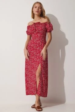 Happiness İstanbul Kleid - Rot - Wickelschnitt Damen Kleider 678334253 -KleidTraum Verkäufe 3 org zoom 52