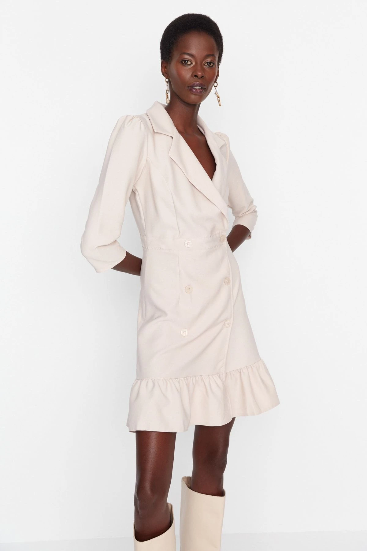 Trendyol Collection Kleid - Grau - Blazerkleid Damen Kleider 34498175 5 Trendyol Collection Kleid - Grau - Blazerkleid Damen Kleider 34498175 – Bild 3