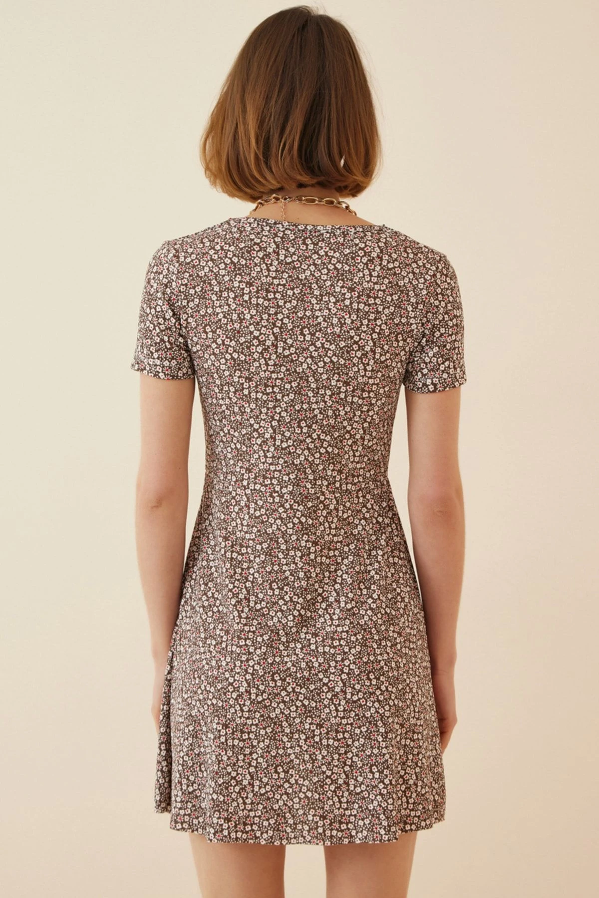 Happiness İstanbul Kleid - Beige - Skater Damen Kleider 259184356 5 Happiness İstanbul Kleid - Beige - Skater Damen Kleider 259184356 – Bild 3