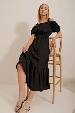 Trend Alaçatı Stili Kleid - Schwarz - A-Linie Damen Kleider 704795593 7 Trend Alaçatı Stili Kleid - Schwarz - A-Linie Damen Kleider 704795593 -KleidTraum Verkäufe 4 org zoom 58