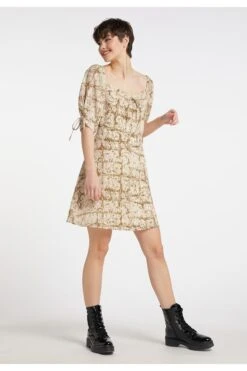 MyMo Rocks Kleid - Beige - Basic Damen Kleider 653390323