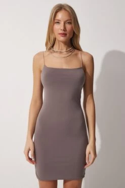 Happiness İstanbul Kleid - Beige - Bodycon Damen Kleider 635007224 -KleidTraum Verkäufe 4 org zoom 93