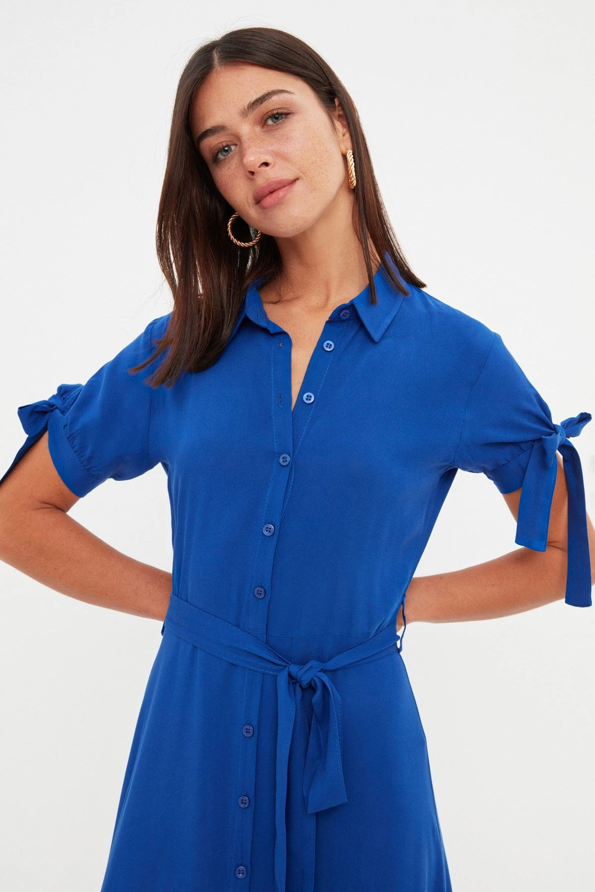 Trendyol Collection Kleid - Dunkelblau - Blusenkleid Damen Kleider 192968386 5 Trendyol Collection Kleid - Dunkelblau - Blusenkleid Damen Kleider 192968386 – Bild 3