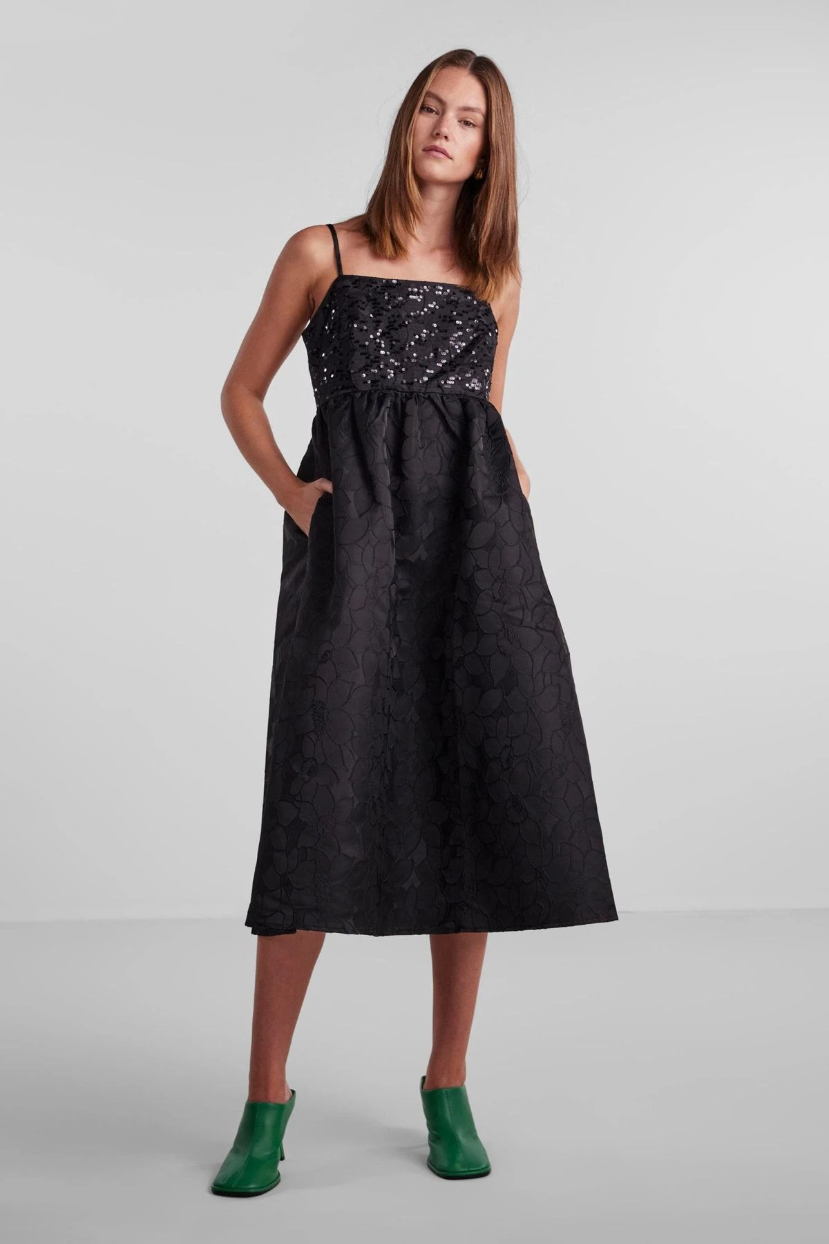 Pieces Kleid - Schwarz - A-Linie Damen Kleider 647895748